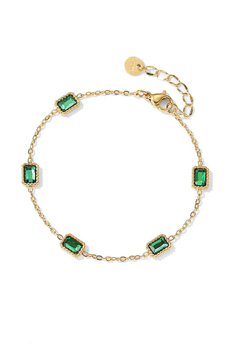 gold emerald bracelet
