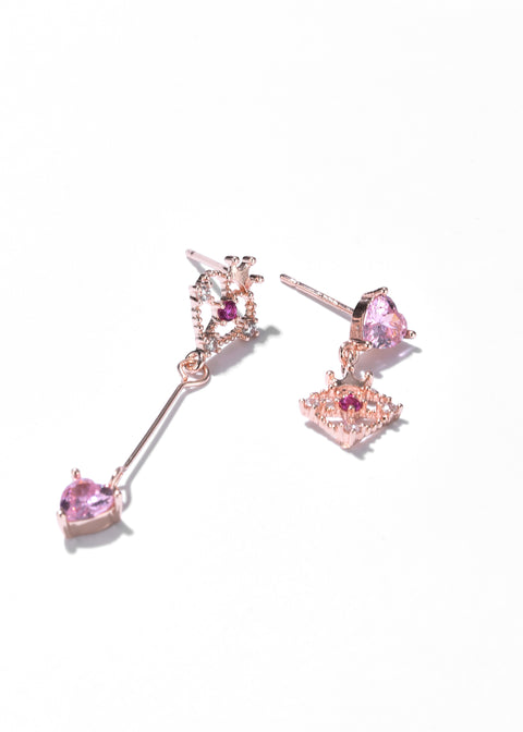Rose Gold Heart Earrings