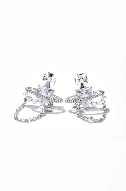 Cross Hoop Earrings