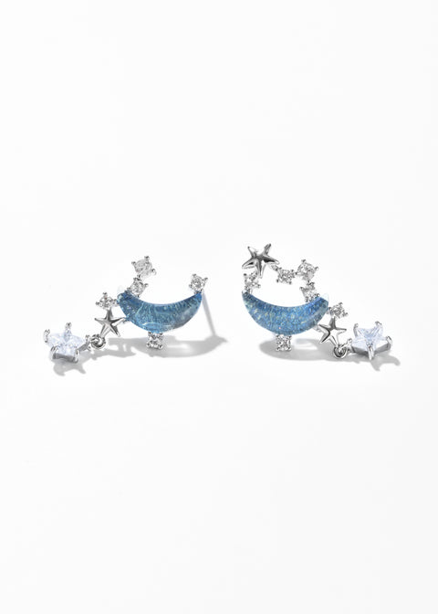 dangling moon earrings