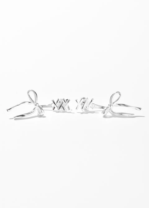 Ballet Bow Stud Earrings