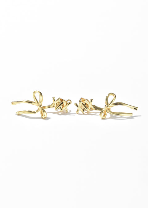 Ballet Bow Stud Earrings