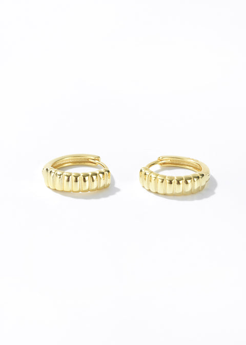 Retro Gold Hoop Earrings