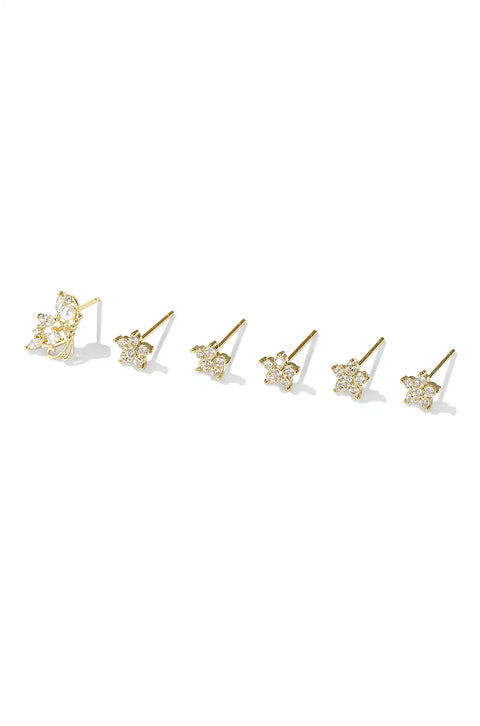 gold star stud earrings