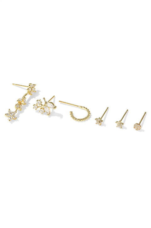 leaf stud earrings