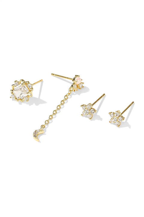 gold stud earrings