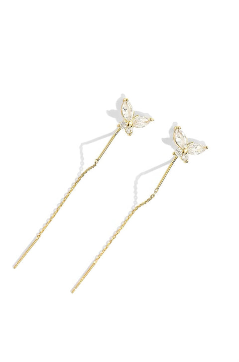 gold butterfly earrings
