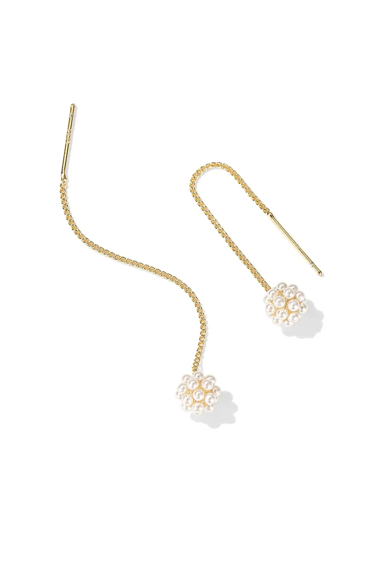 gold threader earrings