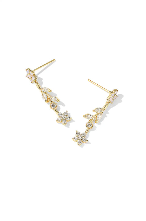 flower petal earrings