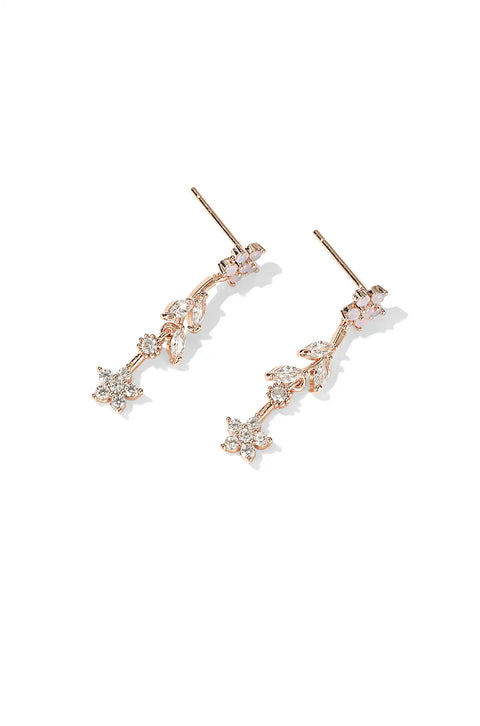 flower petal earrings