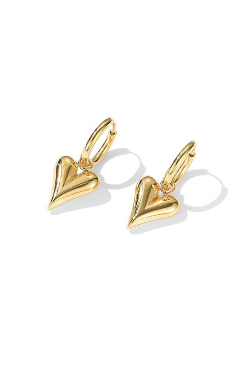 gold huggie earrings