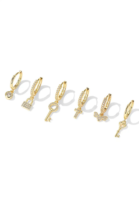 lock and key earrings