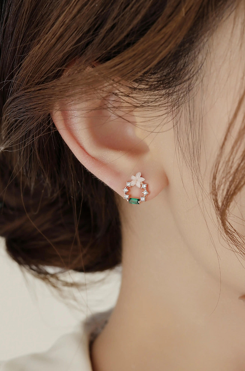 gem stud earrings
