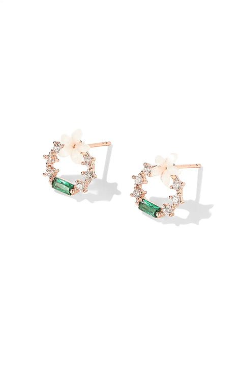 gem stud earrings