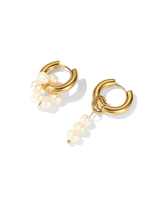 gold pearl earrings