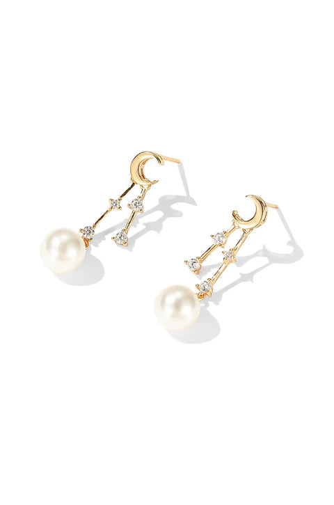 moon dangle earrings