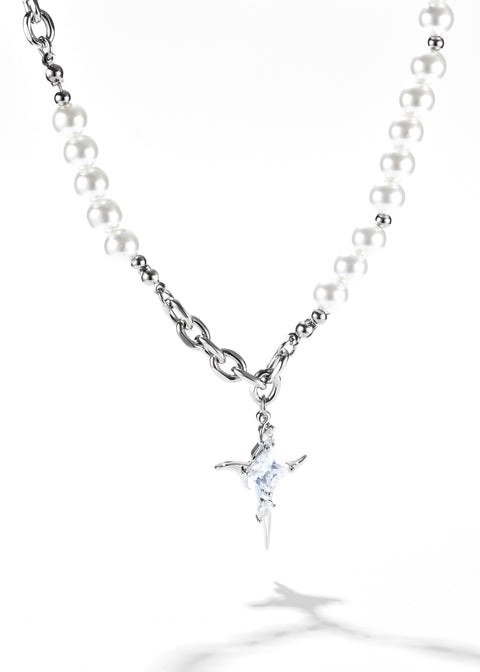 pearl cross necklace