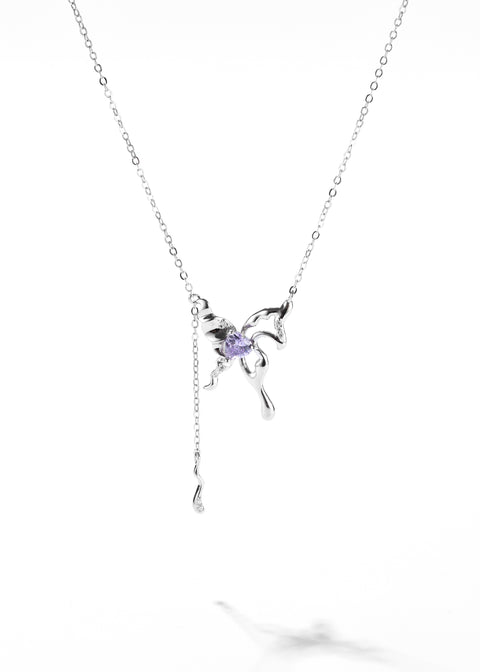 silver butterfly necklace