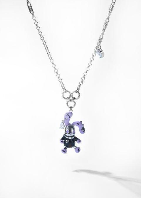 Purple Rabbit Punk Necklace