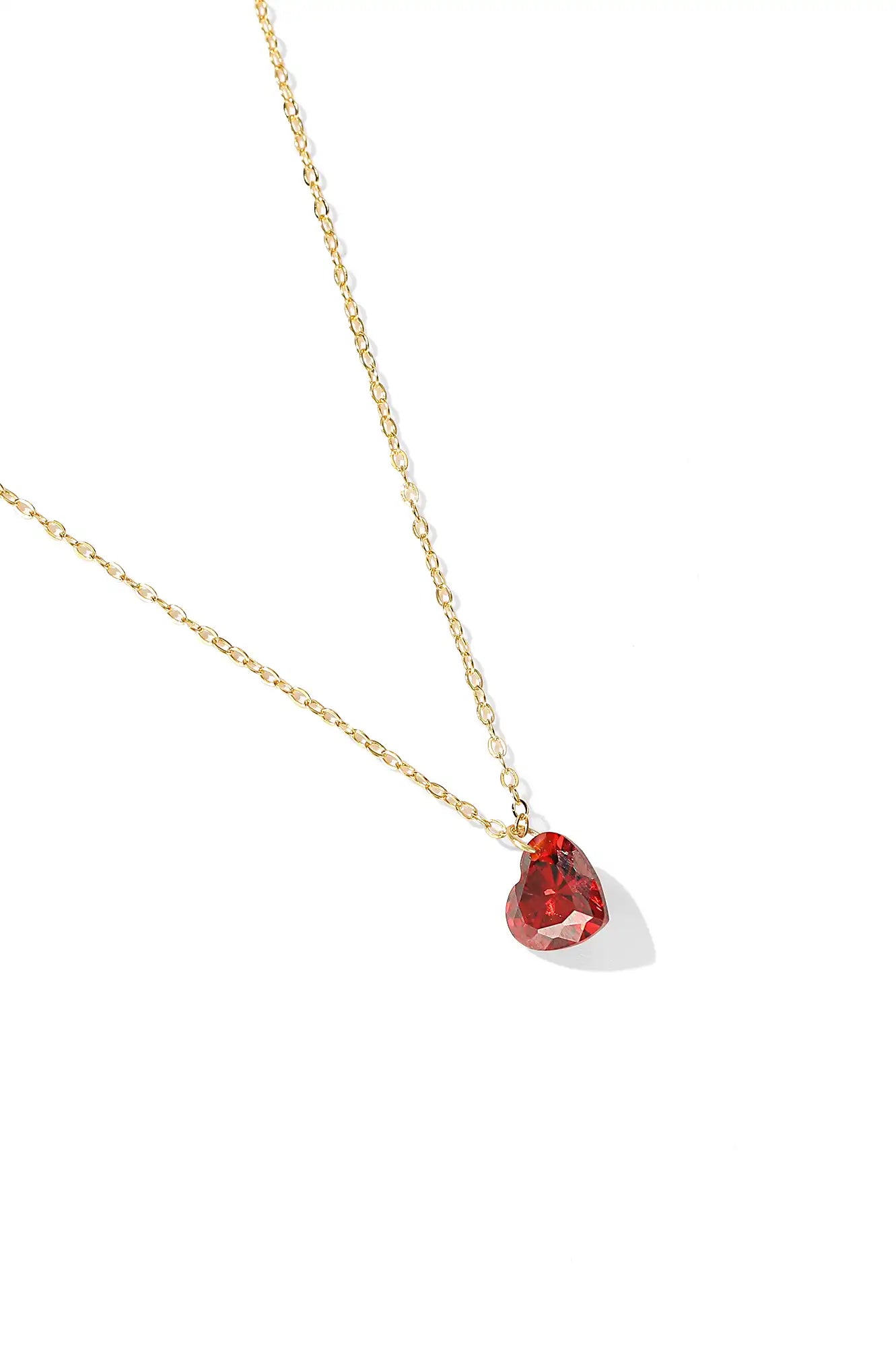 red heart necklace