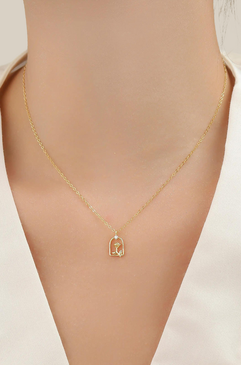 rose pendant necklace
