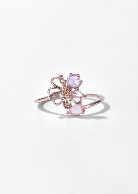 Gemstone Flower Ring