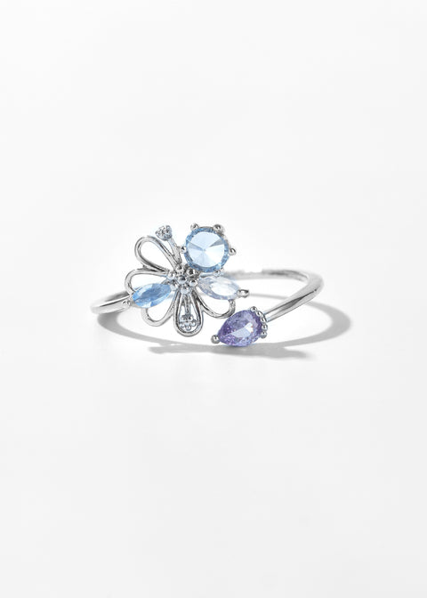 Gemstone Flower Ring