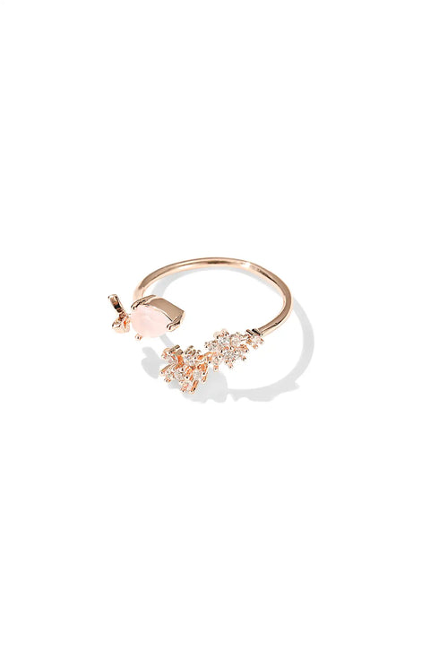 Pink Stone Gold Ring