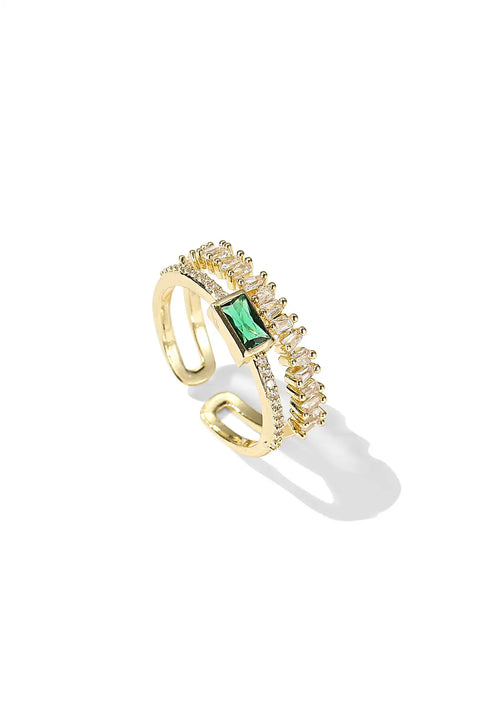 green emerald ring