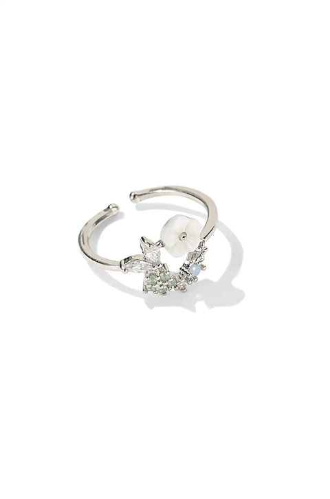 gold floral ring