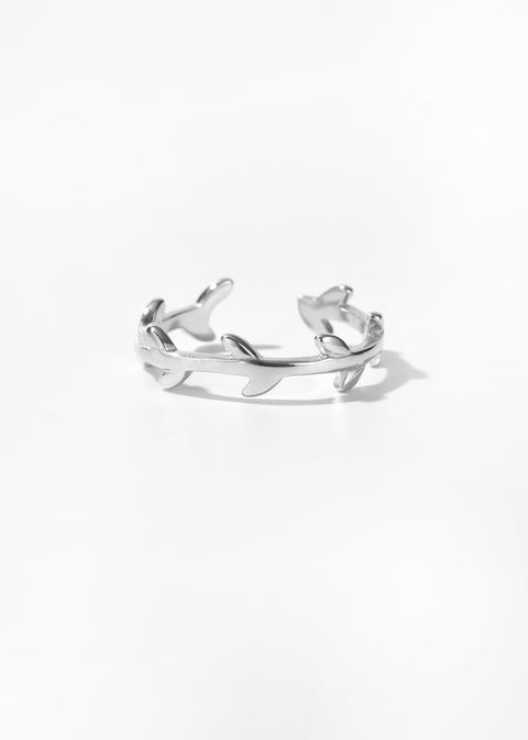 Leafy Sterling Silver Toe Ring