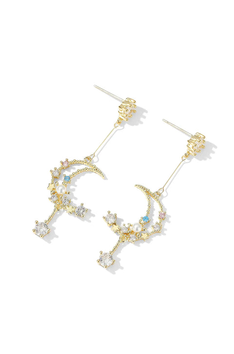 Moon and Star Earrings