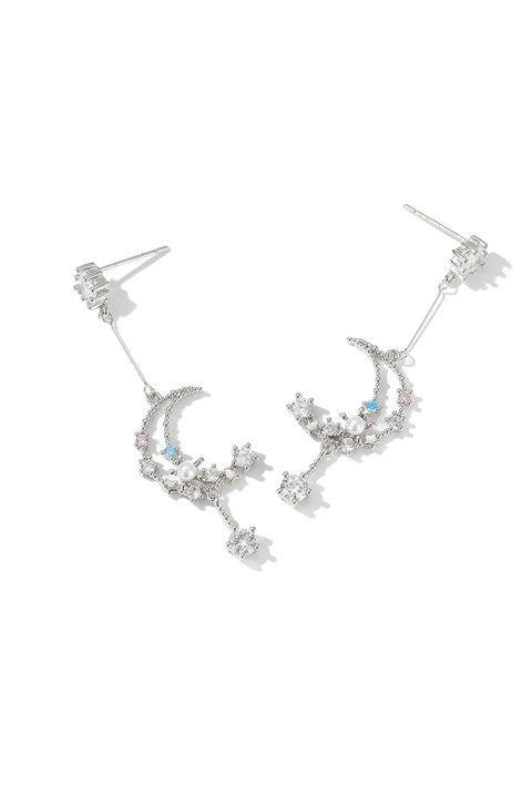 Moon and Star Earrings