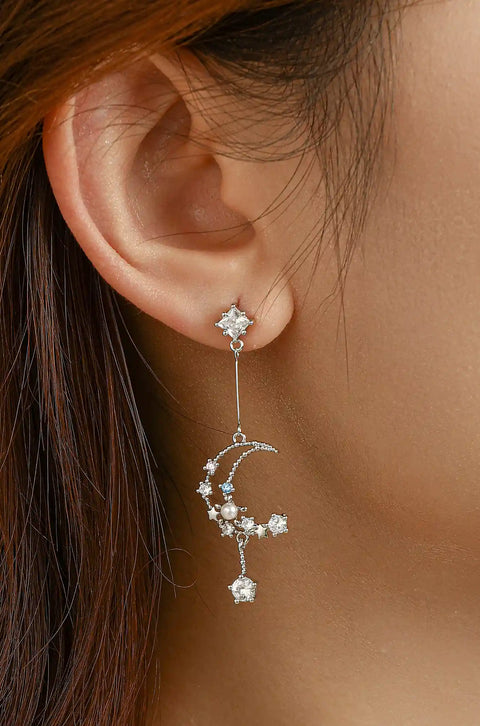 Moon and Star Earrings