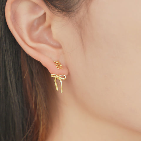 Ballet Bow Stud Earrings