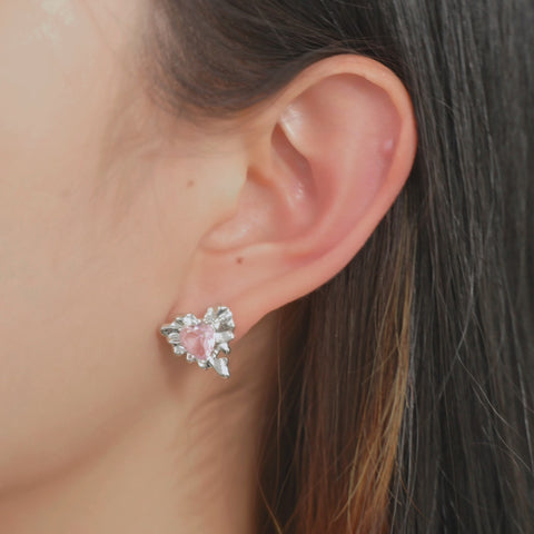 Pink Heart Earring