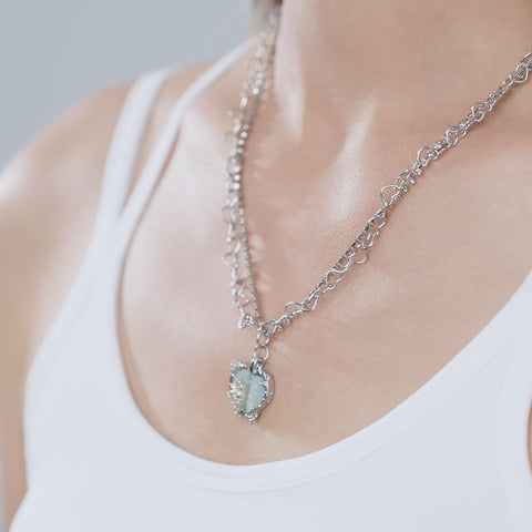 Fission Crystal Heart Necklace