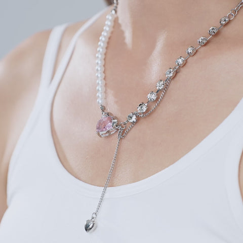 Pink Heart Necklace
