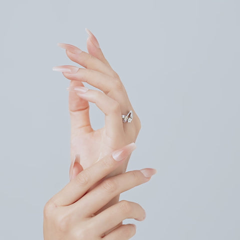Sweet Nectar Silver Butterfly Ring