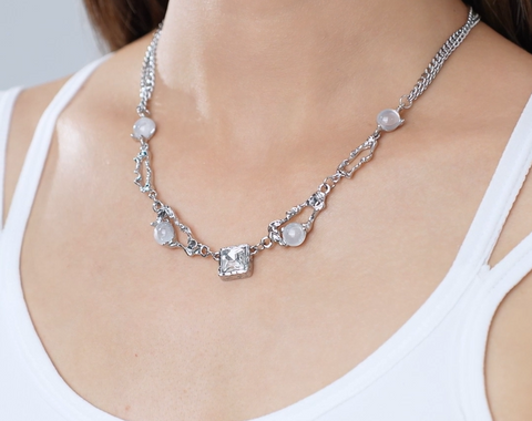 Moonstone Gem Necklace