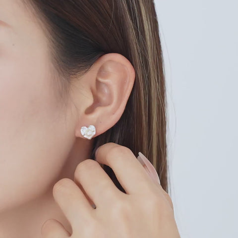 Pearl Heart Earrings