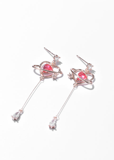 heart drop earrings