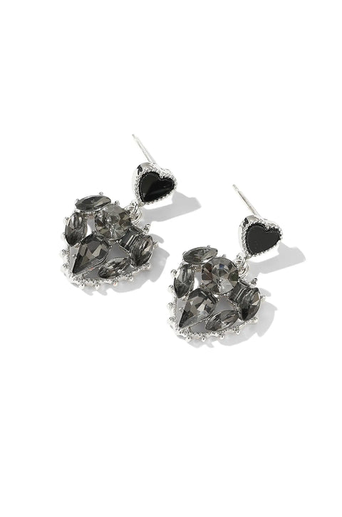 Black Heart Earrings