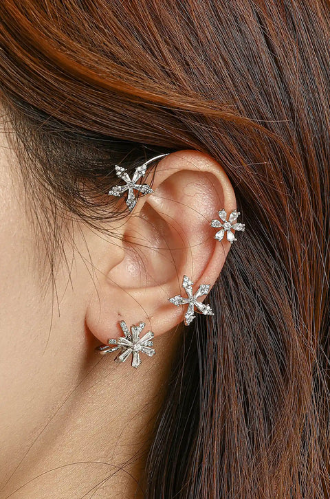Spinning Flower Cuff Earring