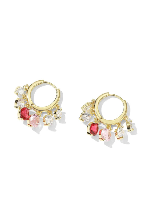 Gold Dangle Hoop Earrings