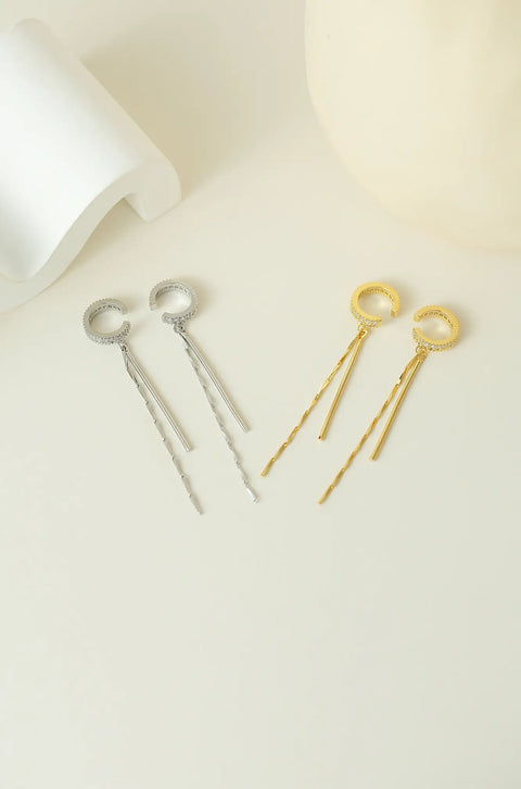 ear cuff chain earrings
