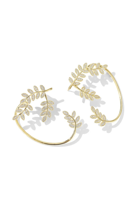 gold crawler earrings