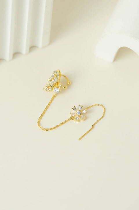 Dainty Butterfly Clip Earrings