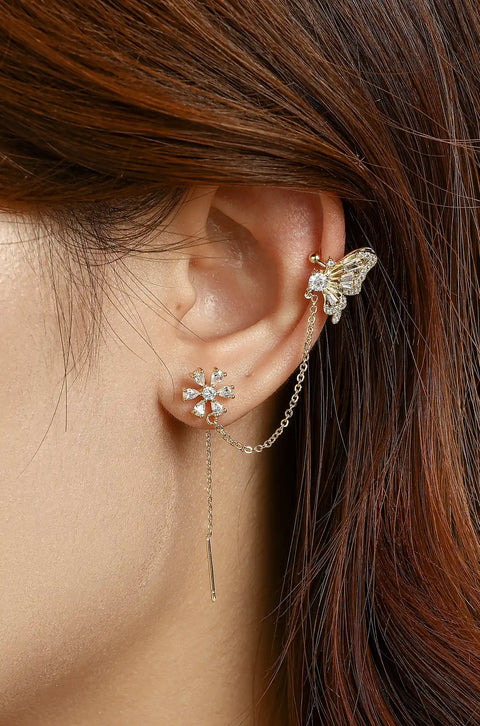 Dainty Butterfly Clip Earrings