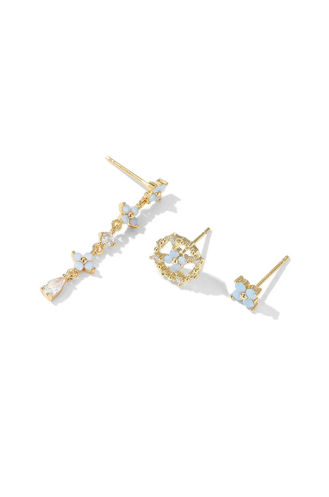 flower drop earrings